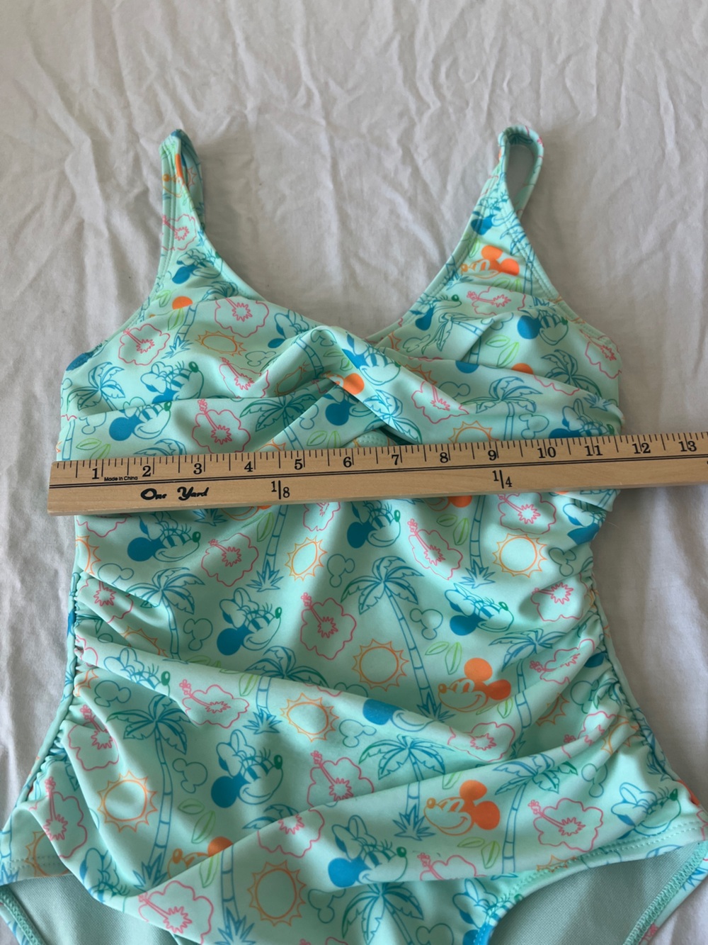 Disney Minnie & Mickey Mouse Tropical Print Womens Swimsuit Size XS - Picture 14 of 15